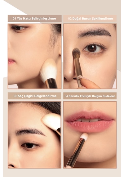 Dasique Doğal Gölgelendirme Sunan 3'lü Kontür Paleti V Cut Blending Shading 01 Warm Blending