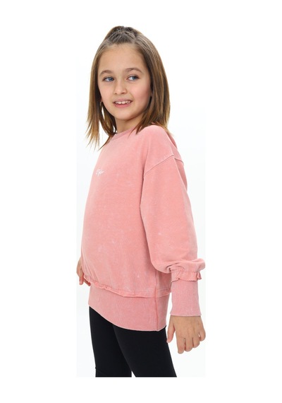 Toontoy Kız Çocuk Relax Fit Bisiklet Yaka Düşük Omuz Nakış Baskılı Sweatshirt - 2 İplik Mercan Toontoy Kız Çocuk Relax Fit Bisiklet Yaka Düşük Omuz Nakış Baskılı Sweatshirt - 2 İplik Mercan