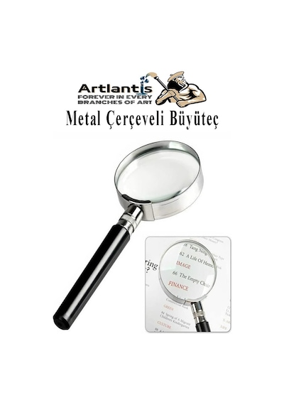 Metal Büyüteç 75 Mm 1 Adet 6x Plastik Sap Çerçeveli 7.5 Cm Büyüteç Merçek Okul Büro Ofis Krom Kaplama Büyüteç