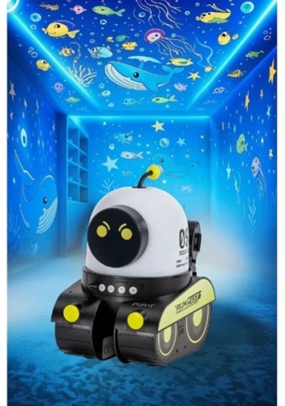 Robot Tasarımlı Projektör Gece Lambası Renkli