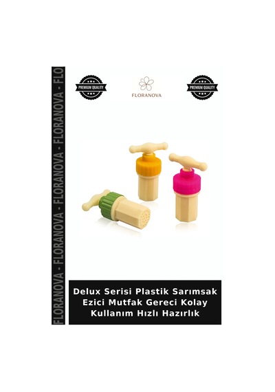 Delux Serisi Plastik Sarımsak Ezici Mutfak Gereci Kolay Kullanım Hızlı Hazırlık Çok Renkli