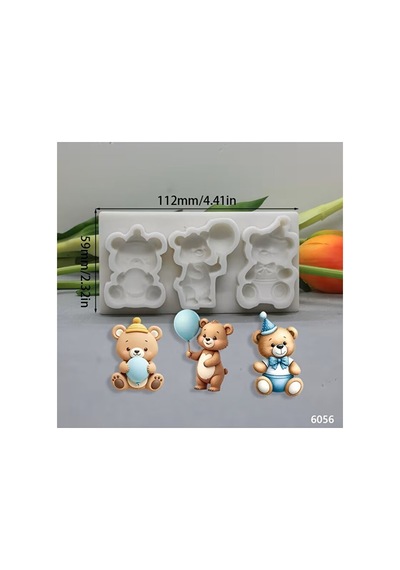 Yy6056 Üç Sevimli Bebek Ayıcık Silikon Kalıp