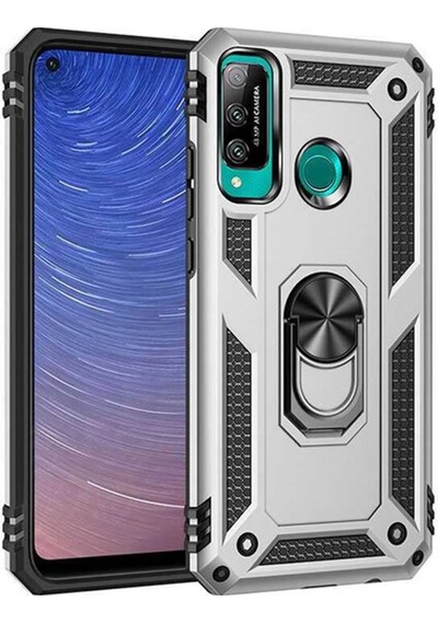 Newface Huawei P40 Lite E Kılıf Sofya Yüzüklü Silikon Kapak Semeglbl - 8 - Gümüş