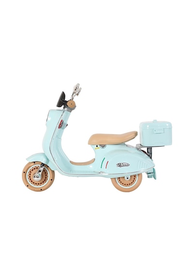 TıfılToys Vespera Pierro Uzaktan Kumandalı 6v Led Işıklı Arka Sepetli Çocuk Akülü Motor/scooter 3-6 Yaş Mavi