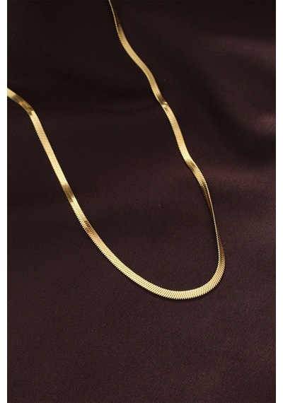 316l Çelik Gold Renk 60 Cm İtalyan Zincir Kolye Renkli