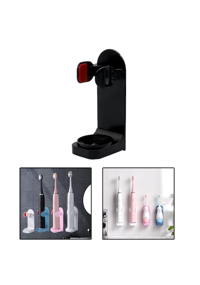 Yapışkanlı Şarjlı Diş Fırçası Tutucu Stand-al4802 Siyah