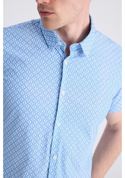 Twn Slim Fit Mavi Baskılı Easy Iron Gömlek 4ec02ad042802 Çok Renkli