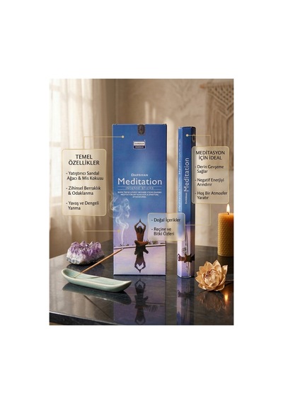 Darshan Meditation Meditasyon Çubuk Tütsü 20 Adet