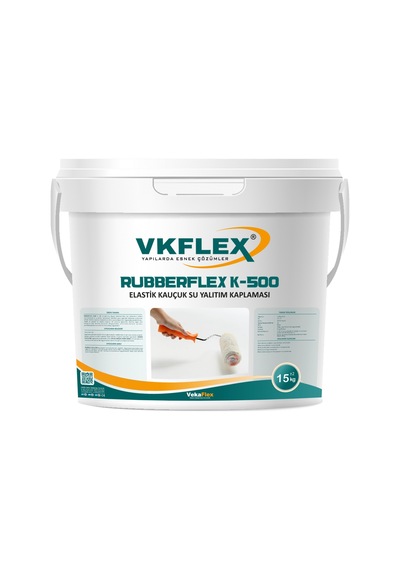 Vkflex Ruberflex K-500 Sıvılaştırılmış Kauçuk Elastomer Su Yalıtım Kaplaması Beyaz 15 KG