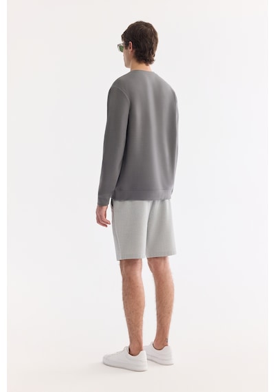Avva Erkek Antrasit Bisiklet Yaka Pamuklu Kolay Ütülenen Bi-stretch Regular Fit Sweatshirt A61y1205