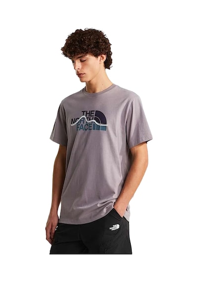 The North Face Mountain Line Regular Erkek Gri Outdoor T-shirt Nf0a8guxg7o1