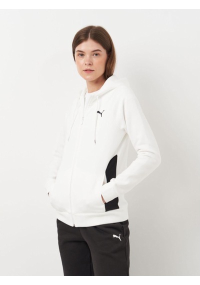 Puma Classic Hooded Tracksuit Fl Kadın Polar Kapüşonlu Eşofman Takımı Beyaz