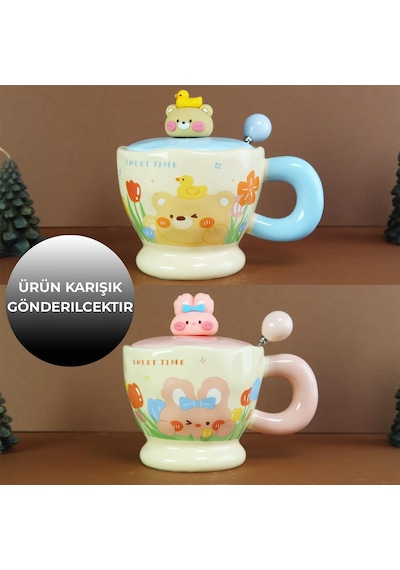 Tatlı Zaman Ayıcık Kahve Kupası Bm-2367 Beyaz - Çok Renkli