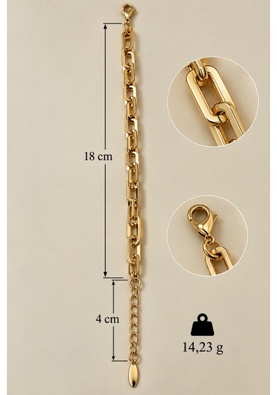 Sertifikalı 316l Çelik Prestige Gurmet Gold Bileklik Rose Altın