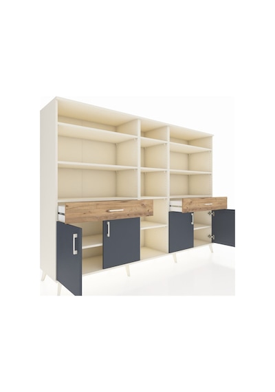 Hyperion Dolap 12 Raflı 2 Çekmeceli 4 Kapaklı 220x44x163 Aytaşı-a Aytaşı-antrasit/çam Hyperion Dolap 12 Raflı 2 Çekmeceli 4 Kapaklı 220x44x163 Aytaşı-a Aytaşı-antrasit/çam