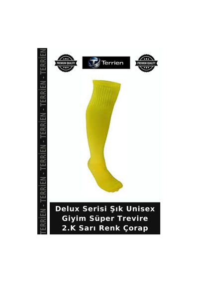 Terrien Delux Serisi Şık Unisex Giyim Süper Trevire 2.k Sarı Renk Çorap
