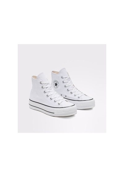 Converse Chuck Taylor All Star Lift Hi Unisex Platform Beyaz Sneaker Siyah