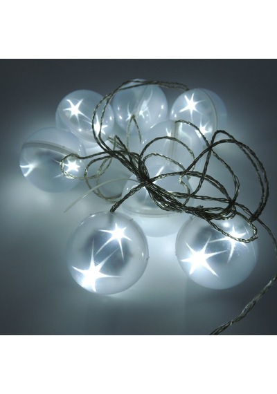 Yıldız Animasyonlu Beyaz Led 8 Top Işık Disko Küre Aydınlatma 220