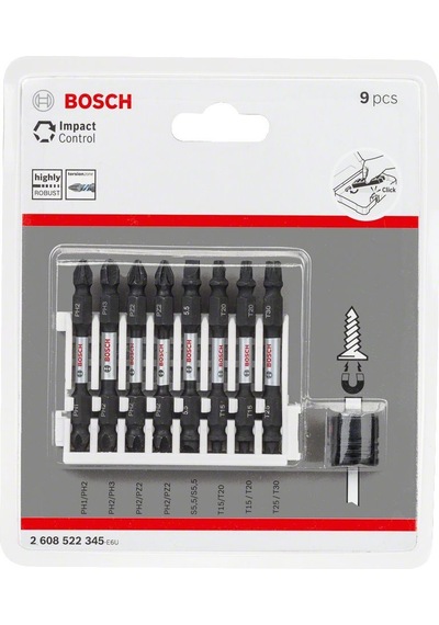 Bosch Impact Ctrl Çift Taraf 9'lu Set65mm - 2608522345 Bosch Impact Ctrl Çift Taraf 9'lu Set65mm - 2608522345