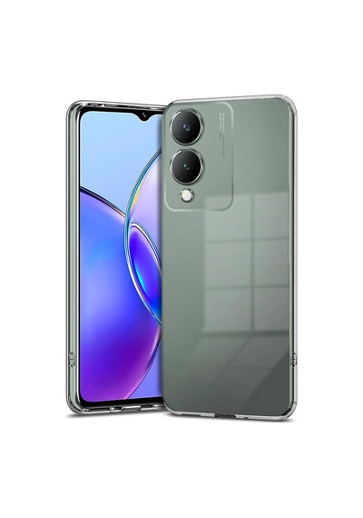 Vivo Y17s Kılıf Kamera Korumalı Şeffaf Kalın Üstün Koruma Silikon Cherena