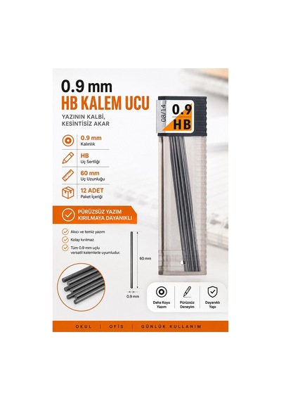 Kaliteli Kalem Ucu 12 Li 0.9 Mm Hb 1 Paket Tombow Versatil Kalem Uç Mekanik Uçlu Otomatik Kurşun Kalem Ucu 60mm Yumuşak