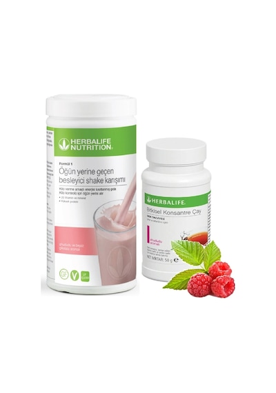 Herbalife Set Mini Ahududu Beyaz Çikolata Shake 50 Gr Ahududu Aromalı Çay