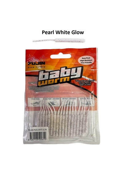 Fujin Baby Worm 5.2cm Floating Lrf Silikonu 18 Adet Pearl White