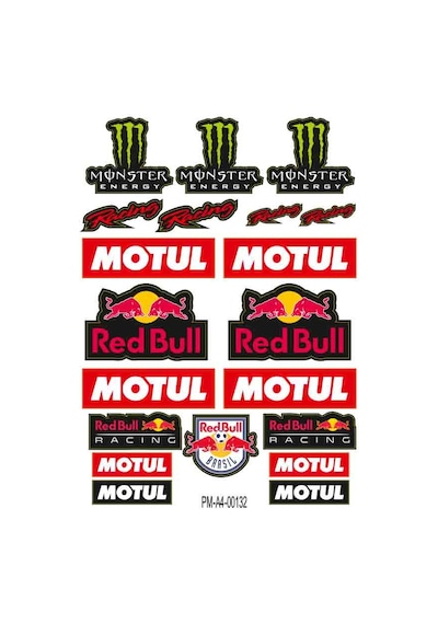 Sticker Seti Racing Redbulli Tasarımlı Grenaj Kaplama 02 Nötr
