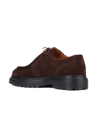 Shoetyle - Kahverengi Süet Deri Bağcıklı Erkek Günlük Ayakkabı 250-1617-769-kahverengi Kahverengi