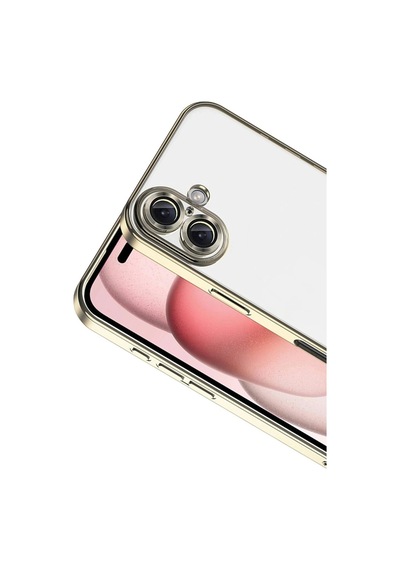 Apple iPhone Uyumlu, 17 Lensli Silikon - Gold