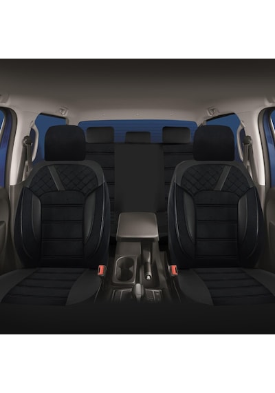 Renault Clio 4 2012 - 2019 Uyumlu Siyah Tay Tüyü Koltuk Kılıfı