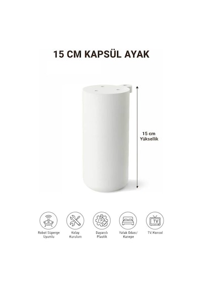 Kapsül Bohem 15 Cm Mobilya Kanepe Sehpa Tv Ünitesi Koltuk Ve Konsol Ayağı Cm