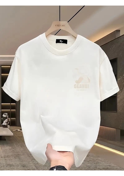 Kadın T-shirt "gandhı The Project" Baskılı Kısa Kollu Tişört - Beyaz