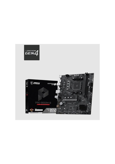 Msı Pro B550m-b Ddr4 4600mhz 1xhdmı 2xm.2 Matx Am4 Amd Am4 5000/5000g/4000g/3000/3000g Serileri İle Uyumlu