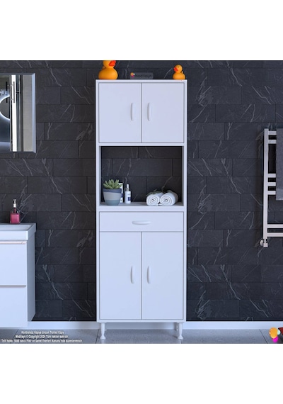Eliusta Artex 65 Cm Yüksek Organizasyonlu Boy Dolabı 65x173x32,5 Cm Beyaz Banyo/mutfak Dolabı Beyaz Eliusta Artex 65 Cm Yüksek Organizasyonlu Boy Dolabı 65x173x32,5 Cm Beyaz Banyo/mutfak Dolabı Beyaz