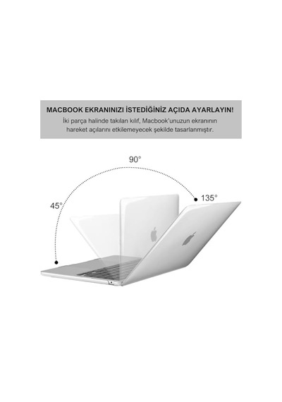 Klasse Macbook Pro 16.2 İnç 2021-2023 M1-m2-m3-m4 Çip İle Uyumlu Şeffaf Dayanıklı Koruyucu Kılıf, Ultra İnce Kab Diğer