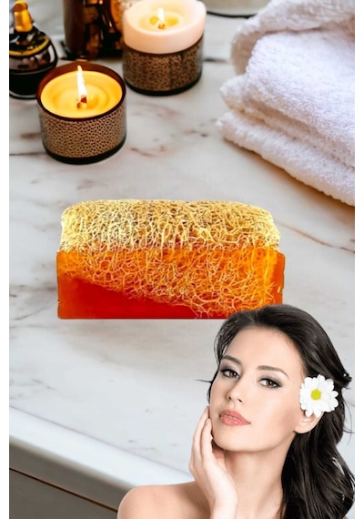 2'li Doğal Yüz Bakım Pırıltı Parlatıcı Peeling Sivilce Akne Leke Temizleme Kabak Lifli Ballı Set