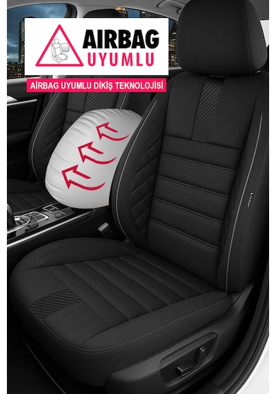 Oniks Tay Tüyü Oto Koltuk Kılıfı Fiat Egea-linea-punto-albea-marea-tipo-uno Uyumlu Siyah