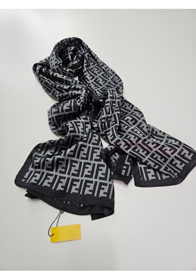 Miorel Scarfs F Desen İthal Vual İpek Şal Aksesuar Fular Silk Scarfs Shawl Hijab Gri