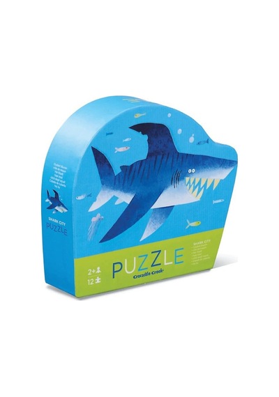 Crocodile Creek Mini Puzzle 12 Parça Köpekbalığı Şehri