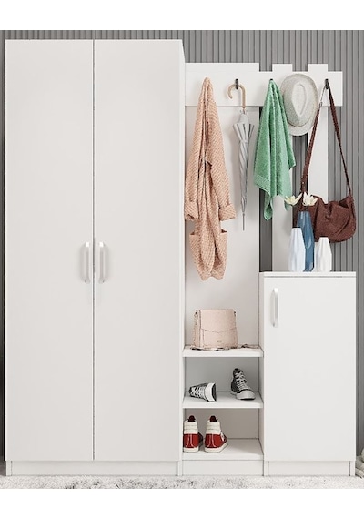 Teos Portmanto Vestiyer Beyaz180 CM