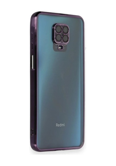 Xiaomi Redmi Note 9 Pro Kılıf Razer Lensli Silikon - Mor 0.2M-Çok Renkli