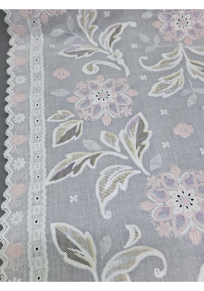 Pvc Küpür Dantel Raf Ve Dolap Örtüsü Runner Pembe Kpr1123p 50 X 100