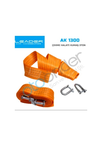 Çeki Halatı 3 Ton Çekme Halatı Kumaş Metal Kancalı