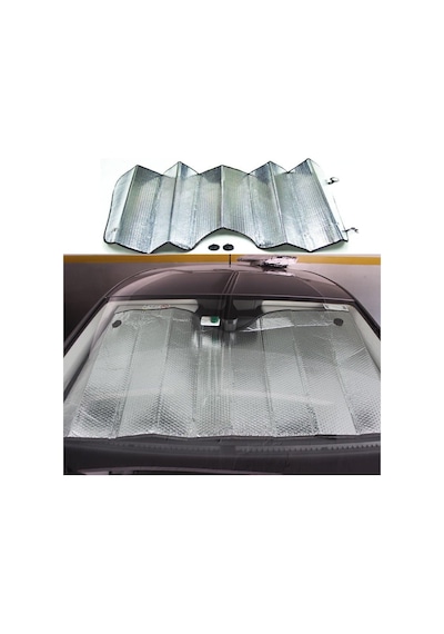 Tr Suv Ve Geniş Araba Ön Cam Güneşliği Metalize Parlak Alüminyum Baloncuklu 140 X 70 Cm Genel