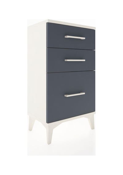 Arges Komodin 3 Çekmeceli 44x30x80 Aytaşı-antrasit Aytaşı