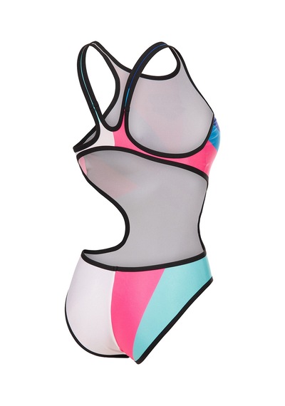 Arena One Placement Swimsuit Tech Back Kadın Çok Renkli Yüzücü Mayo 010671505