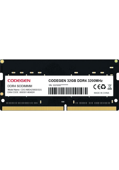 Codegen CDG-NBD425600/32G 32 GB DDR4 3200 MHz Notebook Ram