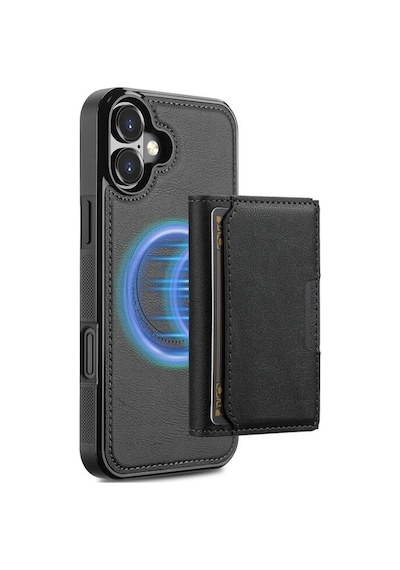 Teleplus Apple Uyumlu iPhone 17 Kılıf Pollux L5 Serisi Mıknatıslı Kartlıklı 2-1 Kapak