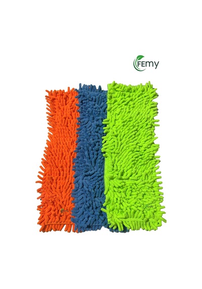 3 Adet Makarna Mop Mikrofiber Yedek Paspas Temizlik Bezleri Standart Tüm Modellere Uygun 40 Cm 0